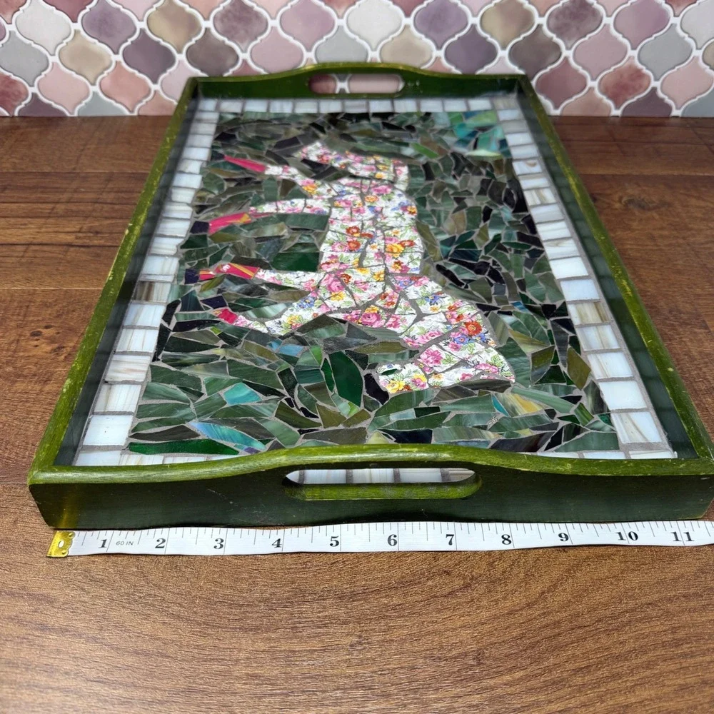 Debby Locke‎ Handcrafted Pisquette Mosaic Horse Tray